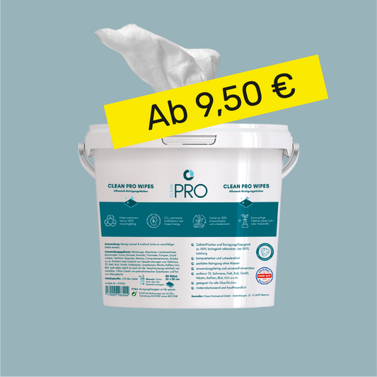 Gebrauchsfertige Profi-Wipes für Industrie, Handwerk und Gewerbe: Extrem reinigungsstark und lebensmittelecht.